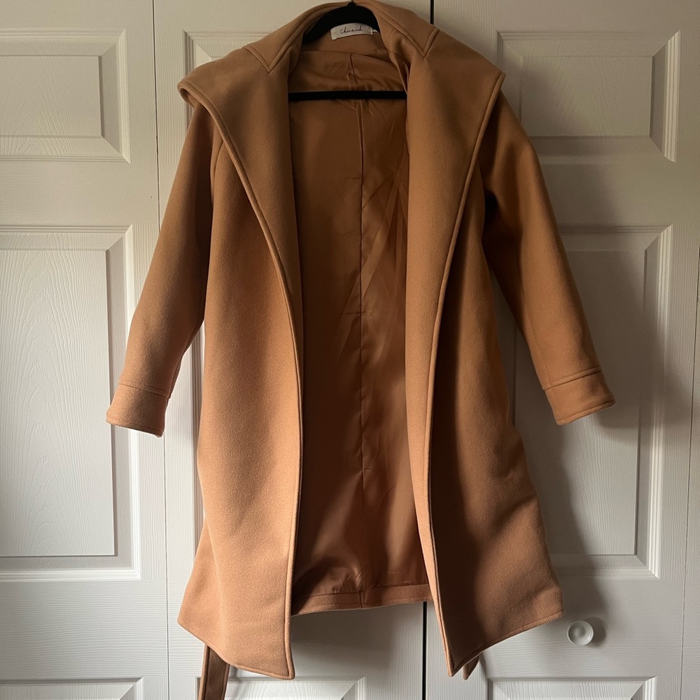 Chicwish Camel Hooded Coat